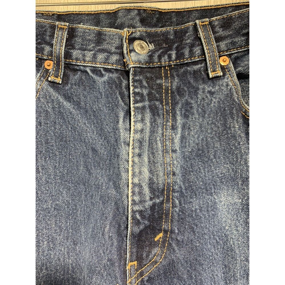 Levi 505 Mens Jeans Dark Wash 38x32 S40196 - Picture 3 of 10